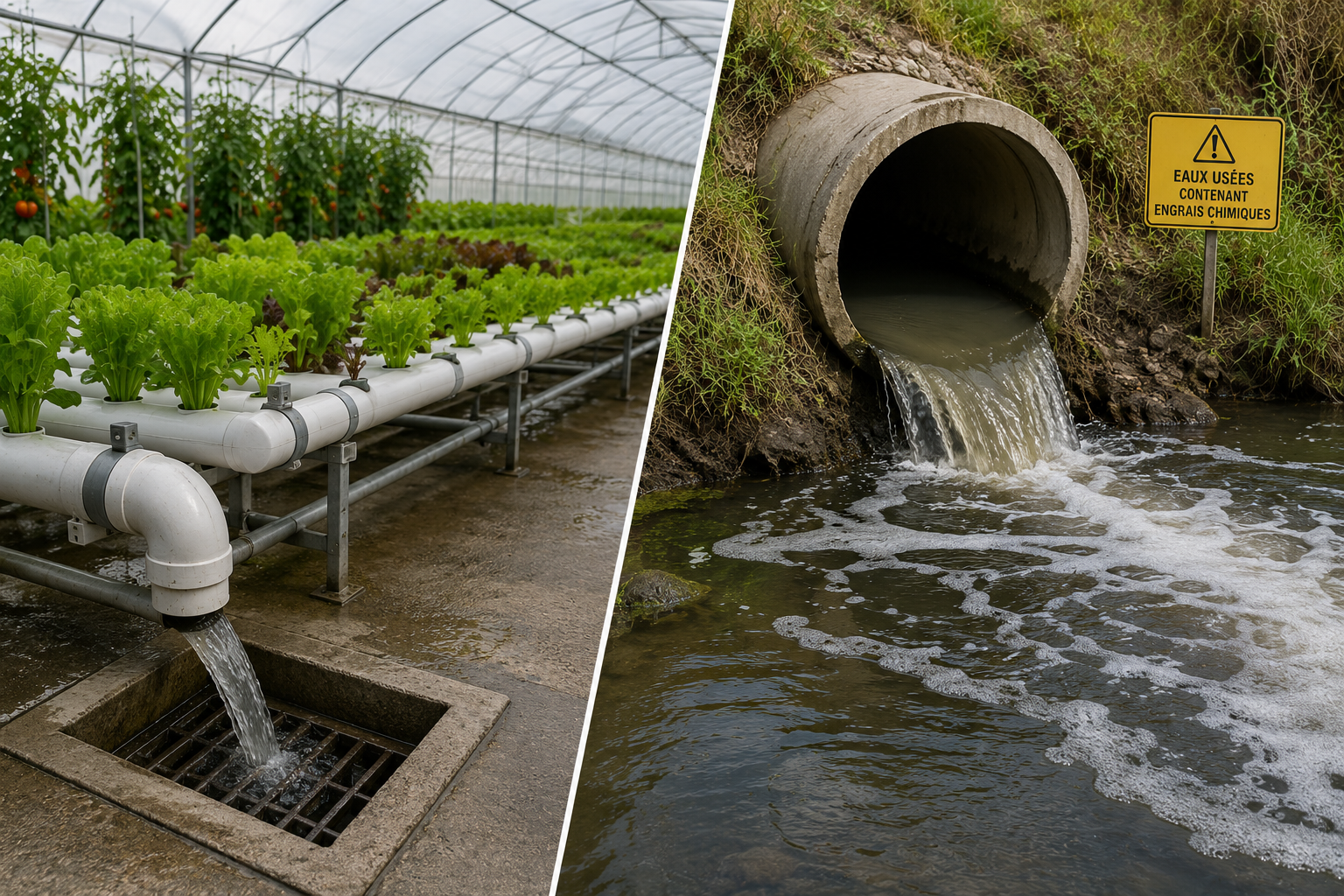 Absence de rejet des eaux usées d'irrigation dans les égouts ou l'environnement